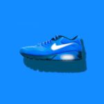 Orthopedic Shoes - blue, white, and black Nike running shoes