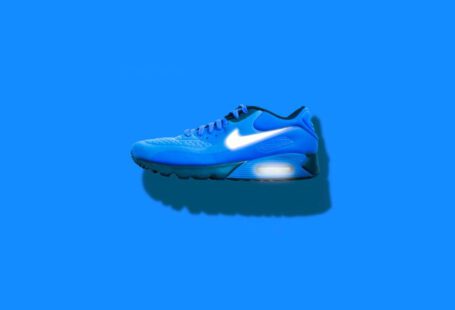 Orthopedic Shoes - blue, white, and black Nike running shoes