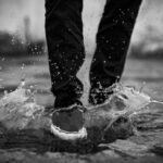Sneaker Drops - man stepping on water