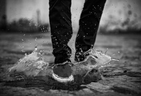 Sneaker Drops - man stepping on water
