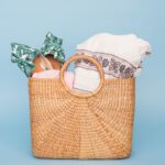 Summer Sandals - towels in basket