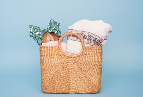 Summer Sandals - towels in basket