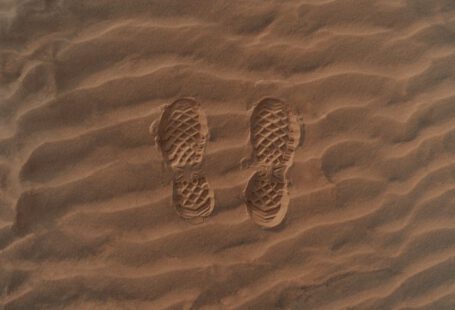 Prints Patterns Shoes - brown and gray sand art