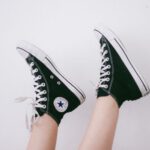 Sustainable Shoes - black and black and white Converse All Star high-top sneakers