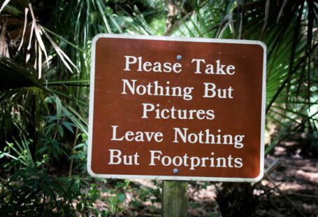 Eco-friendly Shoes - a sign warning people not to take pictures