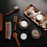 Shoe Care - hand brushes on brown plate