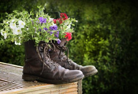 Right Shoes - a pair of boots with flowers in them